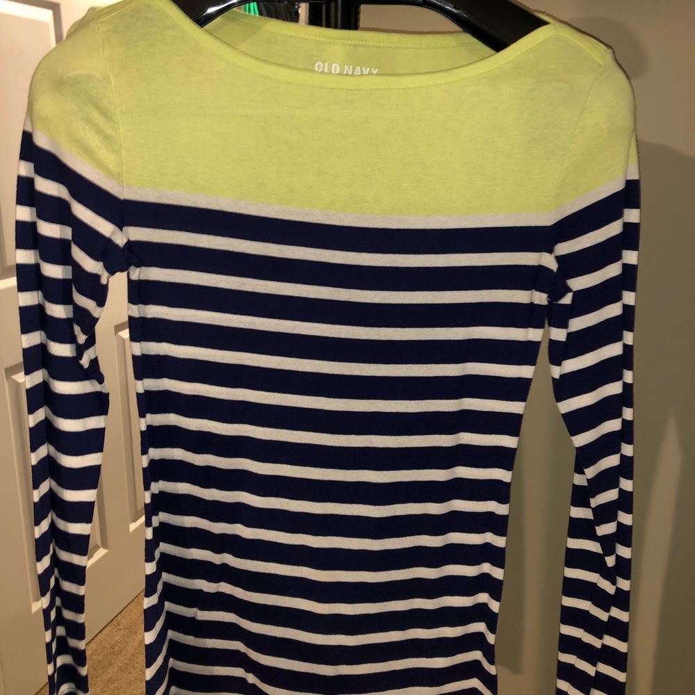 Yellow and blue top